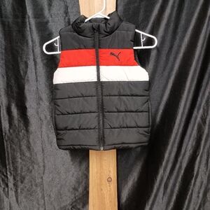 Puma Kids Vest - Black, Red, and White